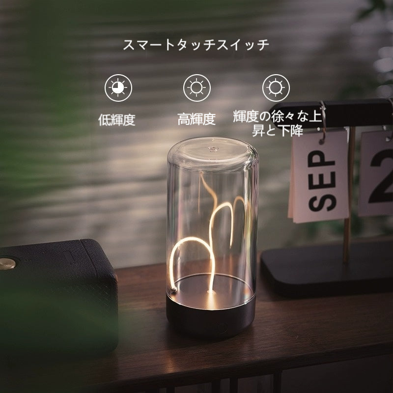 量子線（りょうしせん）で作られた雰囲気を醸し出す磁着式 LED ナイトライト 寝室用睡眠用のベッドサイドランプ