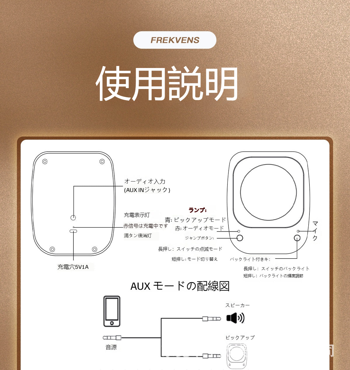 木製のクルミ色の磁性流体リズムランプ